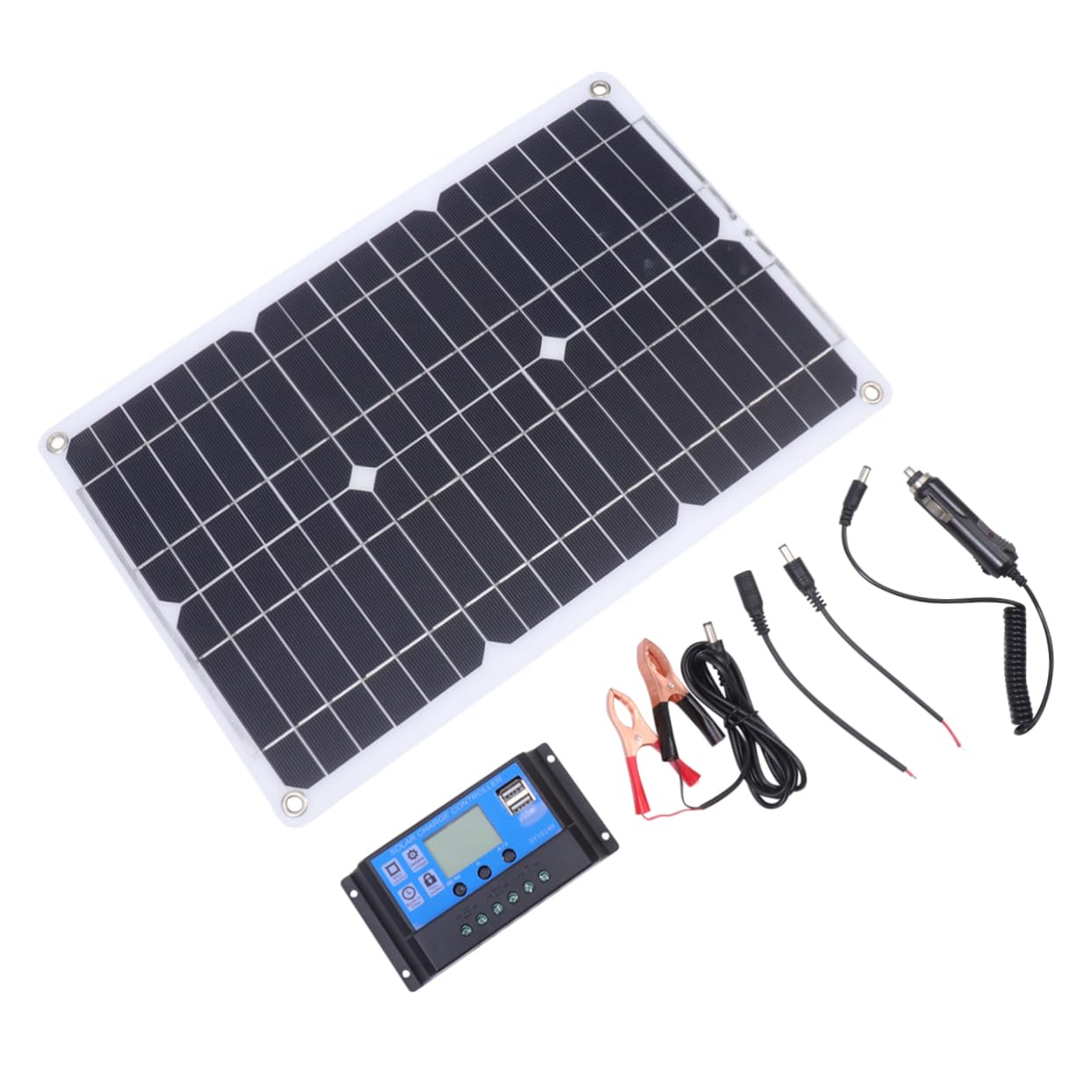 Panneau solaire d'urgence YARNOW 18W avec contrôleur 5V 12V noir