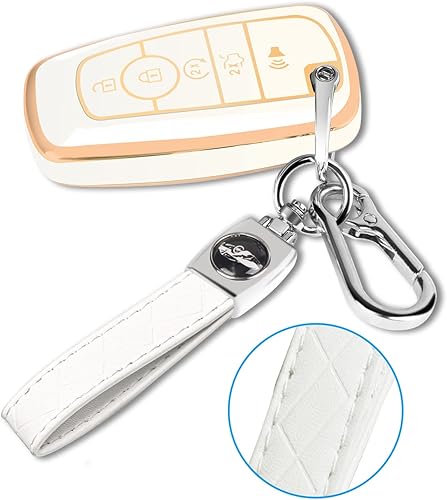 Miniatura 8 de Funda para llavero Ford con llavero, funda de TPU suave protección completa para Ford Explorer Fusion Escape Edge Expedition F150 F250 F350 F450