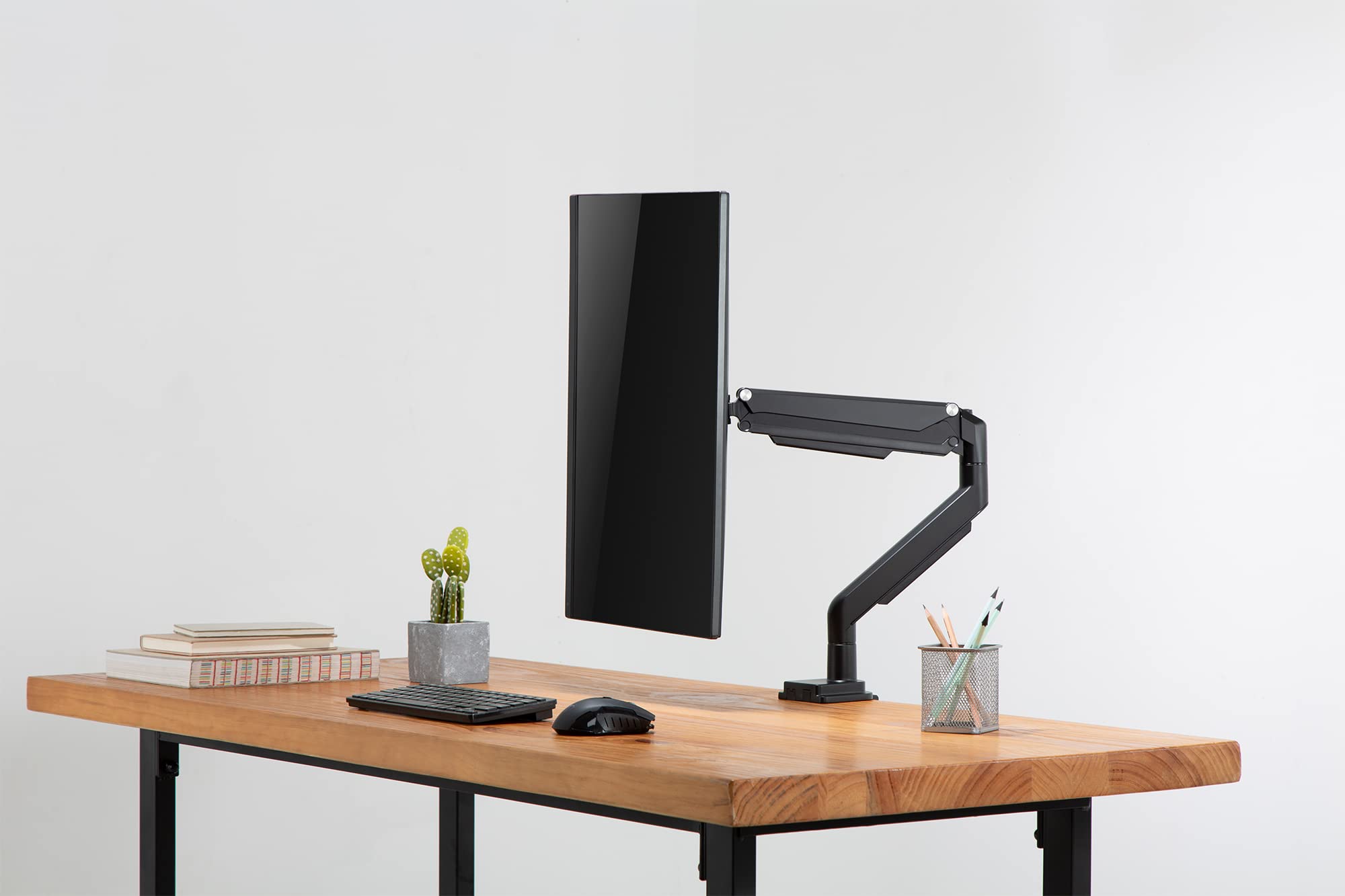 DIGITUS Uchwyt do monitora - Zacisk i sprężyna gazowa - 1 monitor - do 32 cali - VESA 75x75, 100x100 - czarny