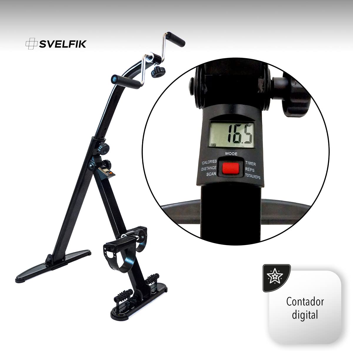 3ra Edad Bicicleta Dual Fija Pedales Estaticos Svelfik Dual Cycle