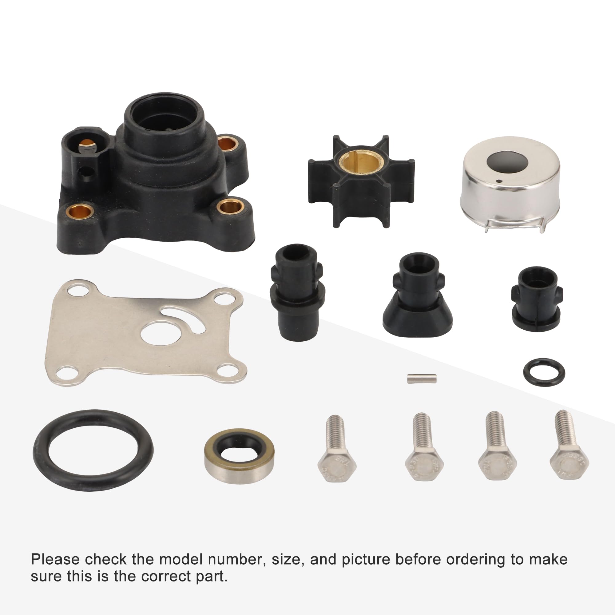 GOOFIT Kit de Reparación del Impulsor de La Bomba de Mantenimiento en Alta Mar Reemplazo para Johnson Evinrude BRP 9.9 10 15 HP Motores de 2 Tiempos Fuera de Bordo 1976 - UP Motores
