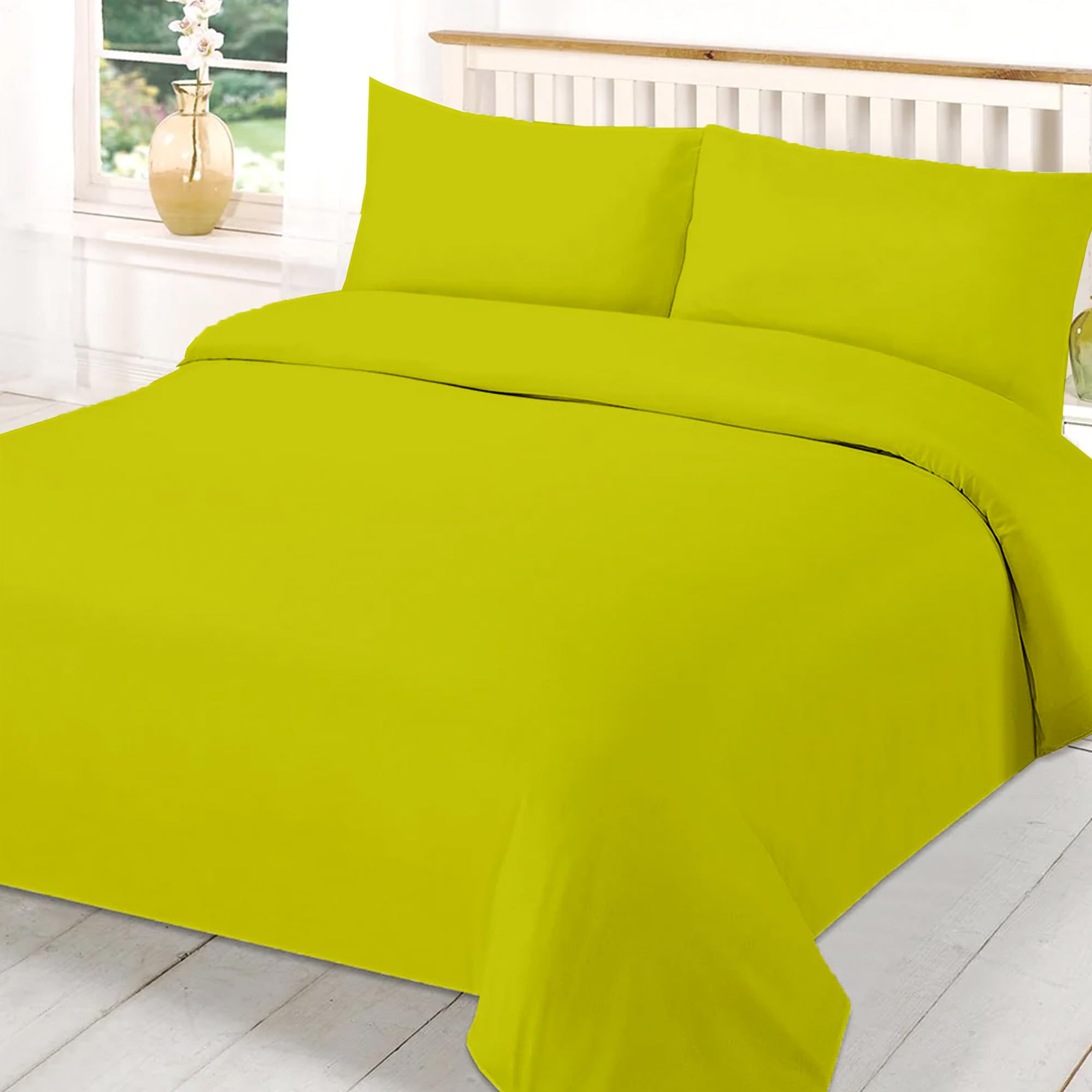 EverSoft Bedding 3PCS 100% Egyptian Cotton King Duvet Cover 400 Thread Count Kingsize Duvet Cover Sets with 2x Pillowcase King Size Duvet Cover Sets