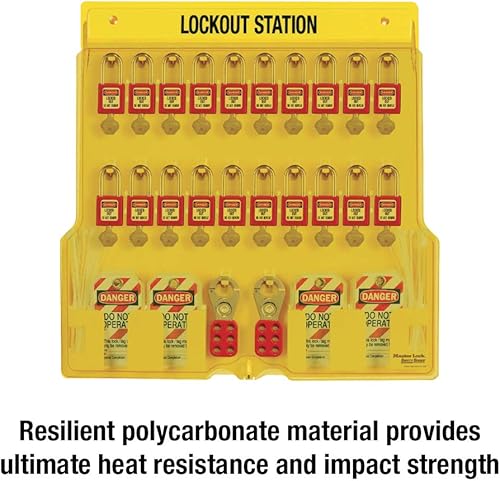 Vista 3 de Master Lock 1484BP410 Lockout Tagout Estación de candado