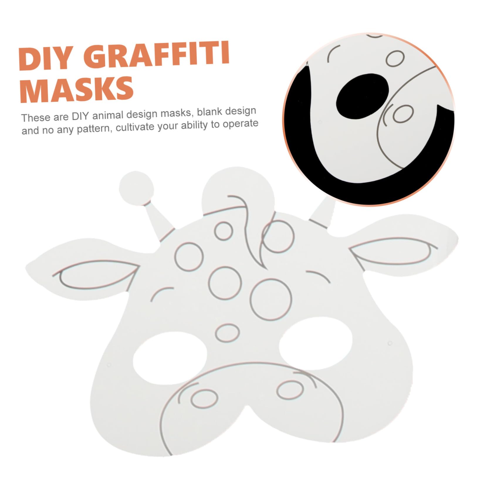 ibasenice 3sets Maschere Di Animali Fatte Mano Per Maschere Vuote Da Dipingere Per Feste Di Compleanno e Halloween Attività Creative Per Giocattoli Educativi