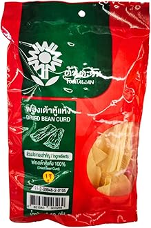 Thai Dried Tofu Skin Sheets, 50g, Bean Curd Sheets for Shabu, Mala, Sukiyaki or Soybean wraps fried
