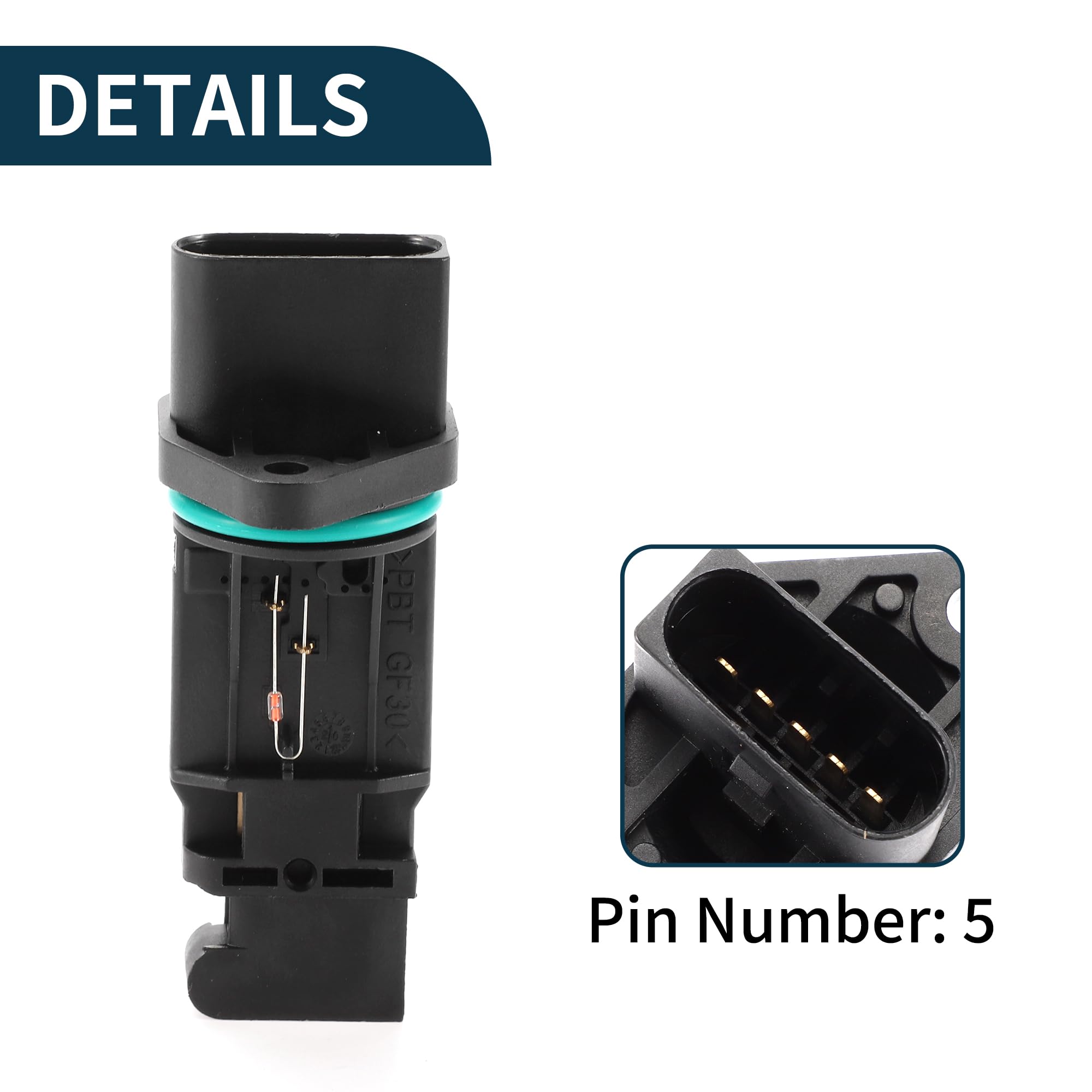 Sensor De Flujo De Aire Masivo Para Vito Bus 638 96-03 1Pc | Para Vito Kasten 638, Color Negro, Material Plástico Y Metal, Número De Pines 5, No. Oe A0000941348