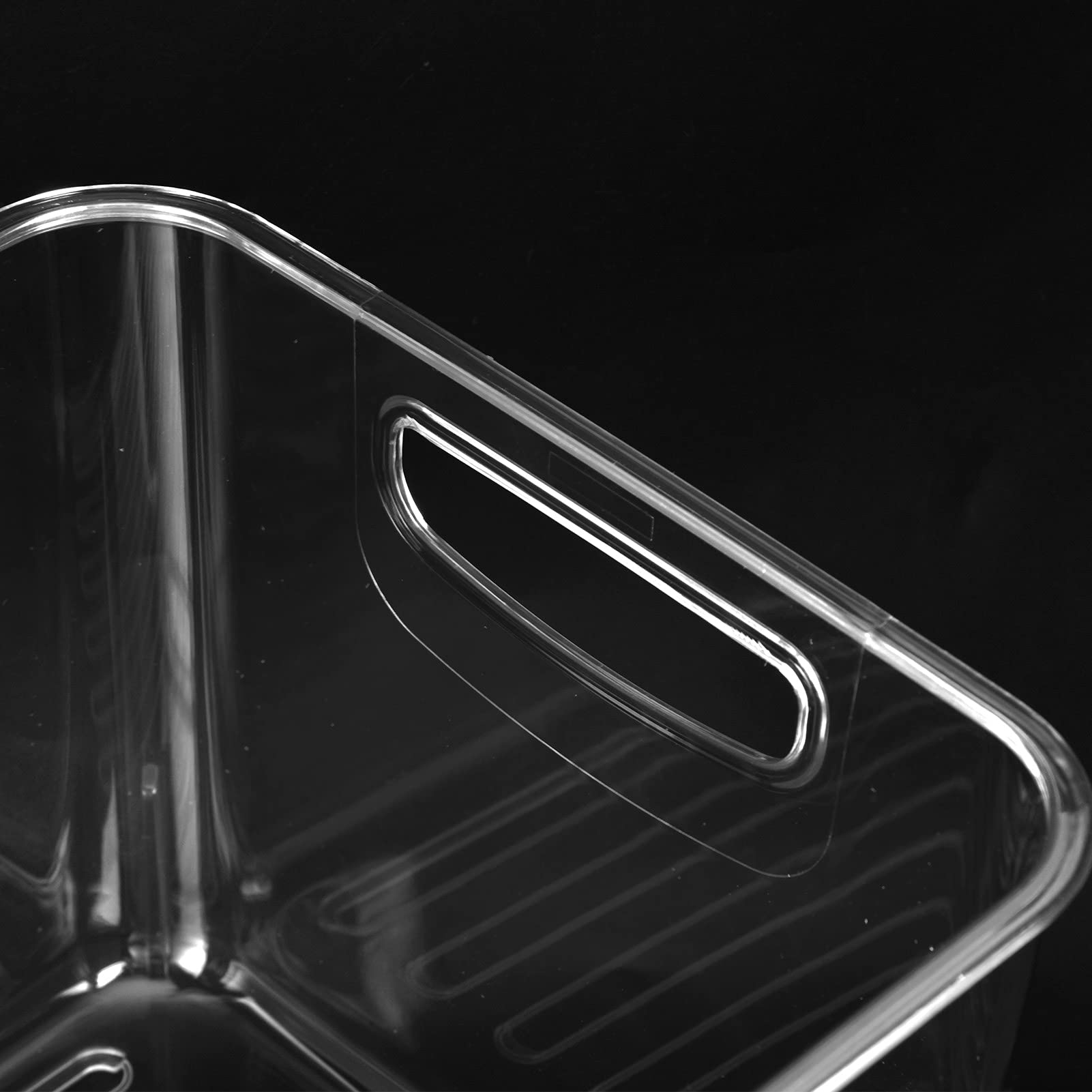 für Küchenorganisatoren, 4PCS Transparente Lagerbehälter für Kühlschrank und Schrank, Plastikkörbe mit Deckel für die Lagerung von Lebensmitteln, klare stapelbare Kisten
