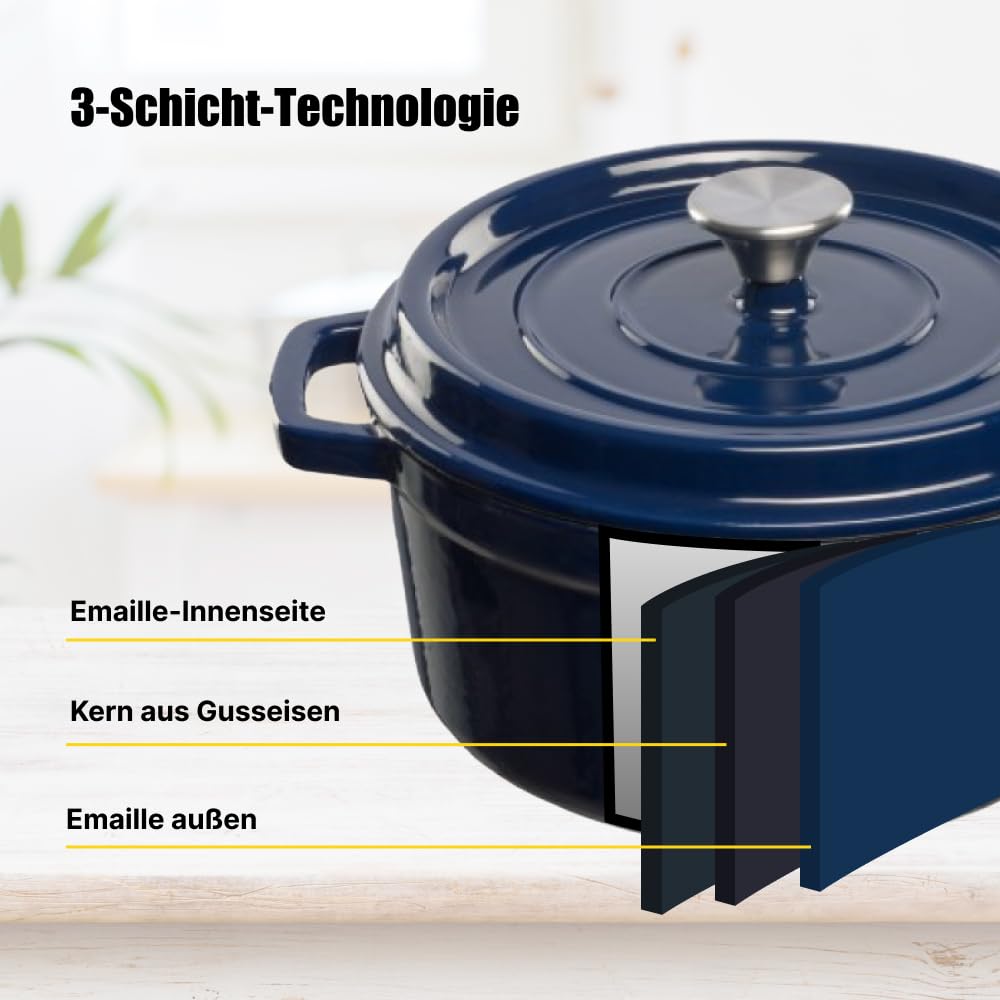 Grand Feu geëmailleerde gietijzeren pan 25 cm