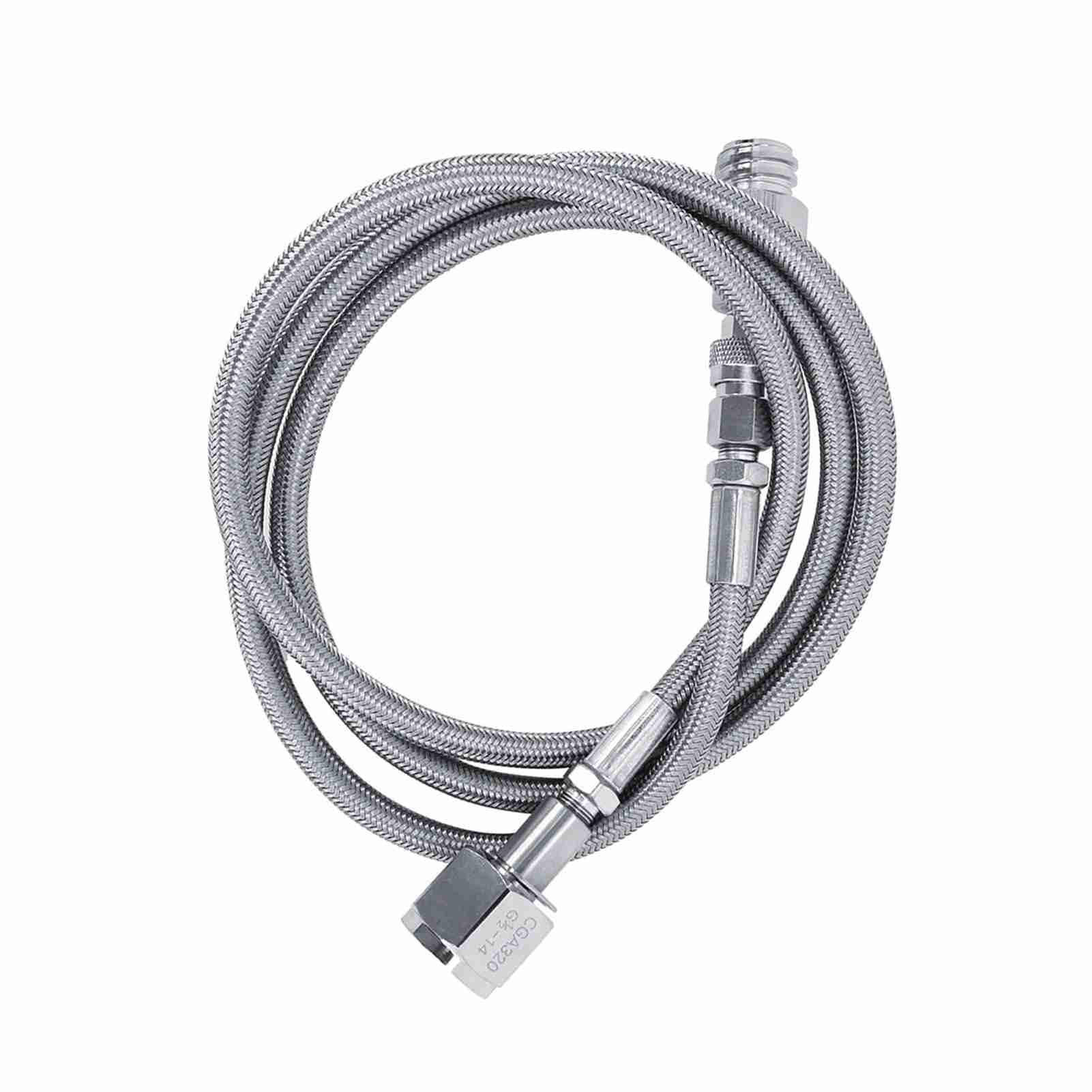 Kit adattatore tubo esterno soda da 1,5 m 60 pollici Raccordo soda per serbatoio Co2 Dispenser soda (Tr21-4 W21.8-14) (Argento TR21-4, G1/2)