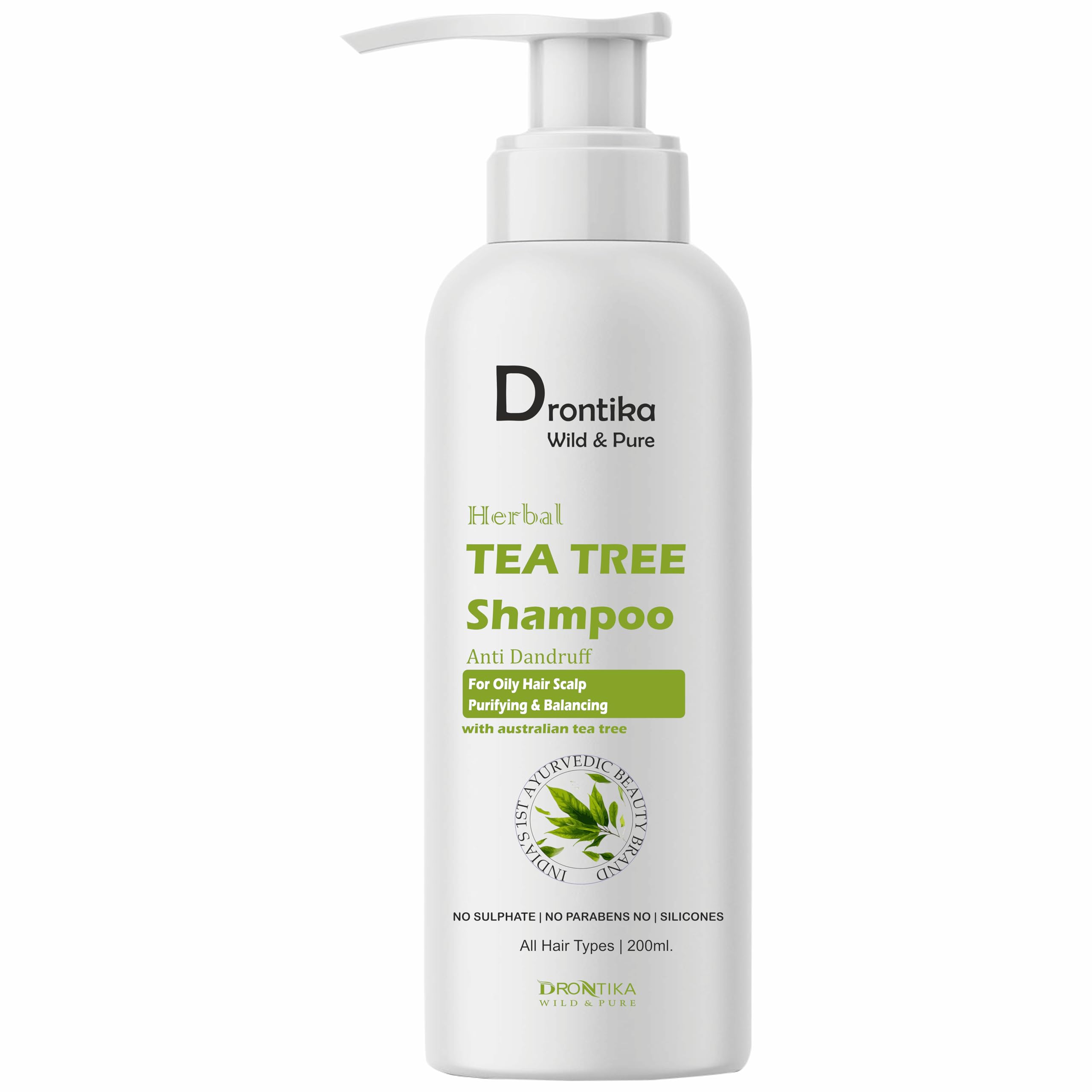 Tea Tree Ayurvedic Shampoo – 100% Herbal Shampoo for Scalp Health, Dandruff Control & Hair Fall Prevention – Sulfate-Free, Paraben-Free – 200ml-image-18