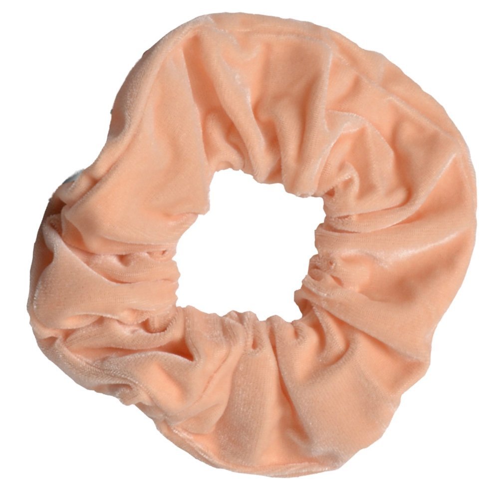 Mytoptrendz Women's Peach Mytoptrendz® Plain Luxurious Velvet Hair Scrunchie Ponytail Hair Accessory