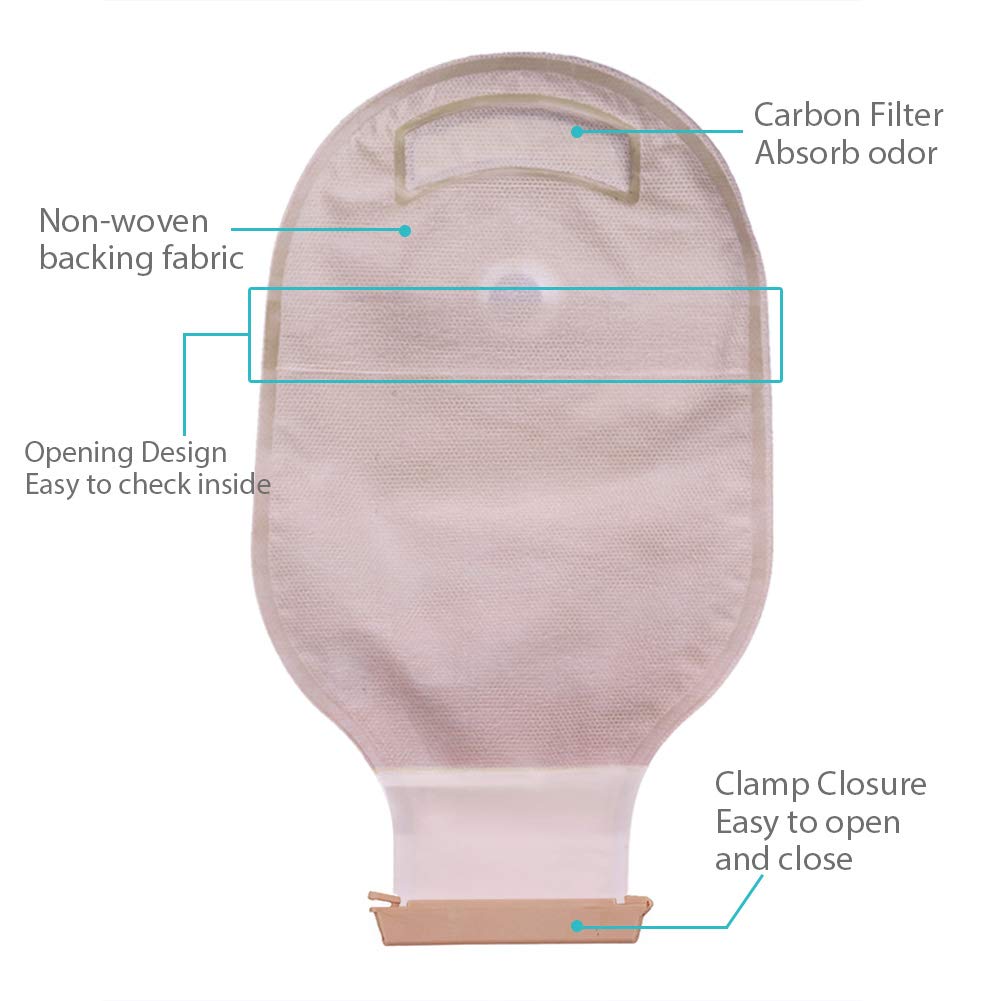 LotFancy Colostomy Bags, Pack of 20, Ostomy Colostomy Supplies, One