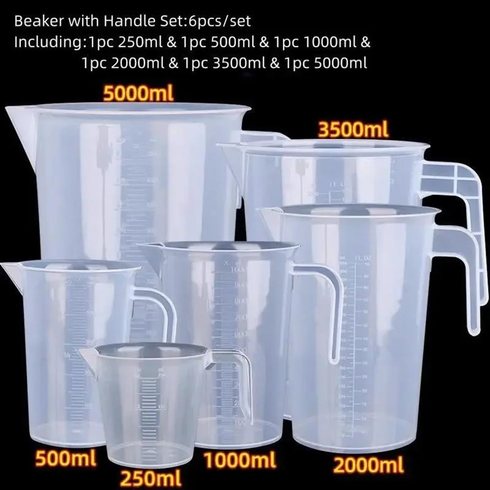 Recipiente medidor graduado de 250 ml/500 ml/1000 ml/2000 ml, juego de herramientas de laboratorio(Beaker with Handle set)