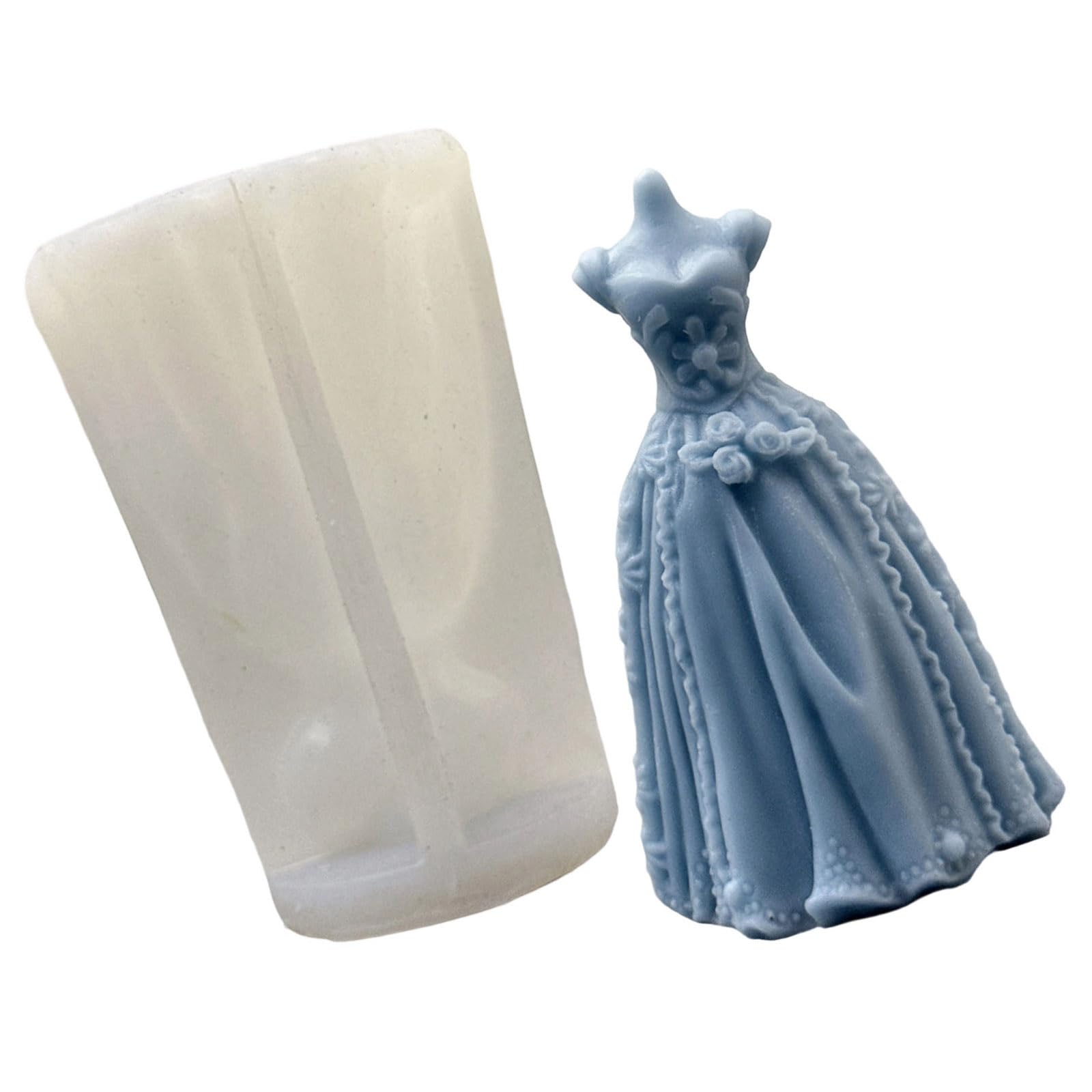 Lerpwige Wedding Dress Molds Casting Epoxy Resin Ornament Plasters Princess Dresses Silicone Wedding Dress Silicone Ornament Epoxy Resin