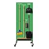 Clean & Sweep 5S Shadow BoardMobile Cart Broom Holder, 68 x 30 Board, 5S Cleaning Station - with Broom and Dustpan Set Included, Made in The USA by AccuformNMC, GreenBlack, PSX616GNBK