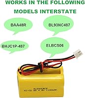 Vista 5 de BL93NC487 BL93NC484 BAA48R Ni-Cd 4.8V 1100mAh Señal de salida Luz de emergencia Reemplazo de batería