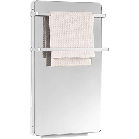 Klarstein Hot Spot Crystal Flow - Calefactor pared de baño, Panel convector infrarrojo bajo consumo, Radiador electrico PTC, 45 x 82 cm, 40 m², 2000W, ...