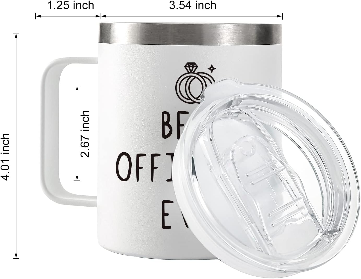 Wedding Officiant Gift Coffee Mug, Gift From Bride & Groom, Thank You Gift for Wedding Officiant, 12oz Officiant Mug Best Officiant Ever Coffee Mug from Couple(White) - Image 2