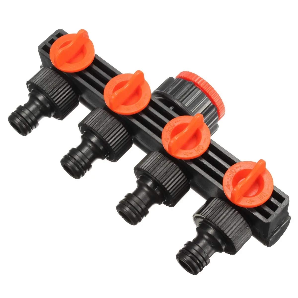 Conector rápido de Rosca Interna para Grifo de Manguera de Agua de jardín, Divisor de 4 vías de 1/2 Pulgada