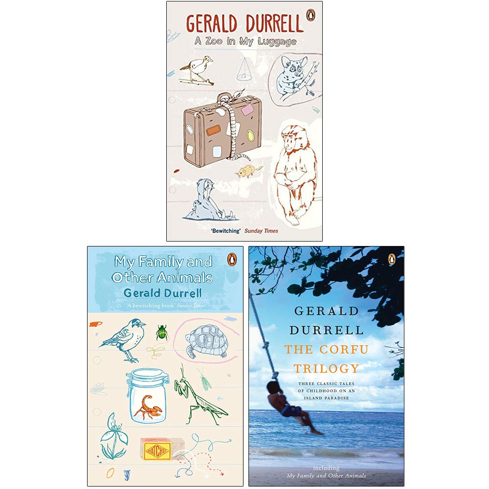 Gerald Durrell Collection 3 Books Set (A Zoo in My Luggage, My Family