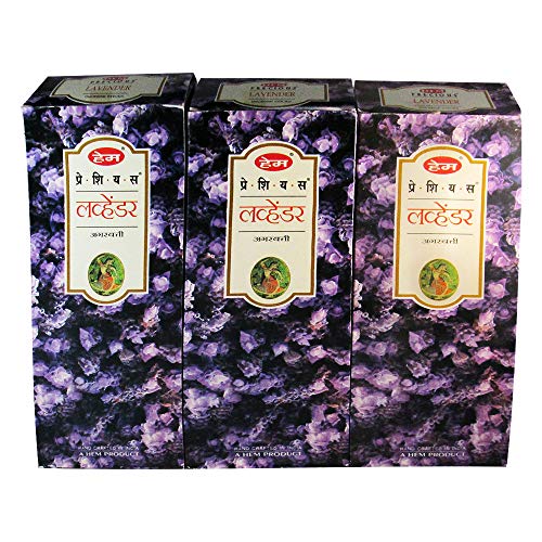 HEM Precious Lavender Bulk 360 Sticks Incense, 3 Boxes - (360 sticks bulk per order)