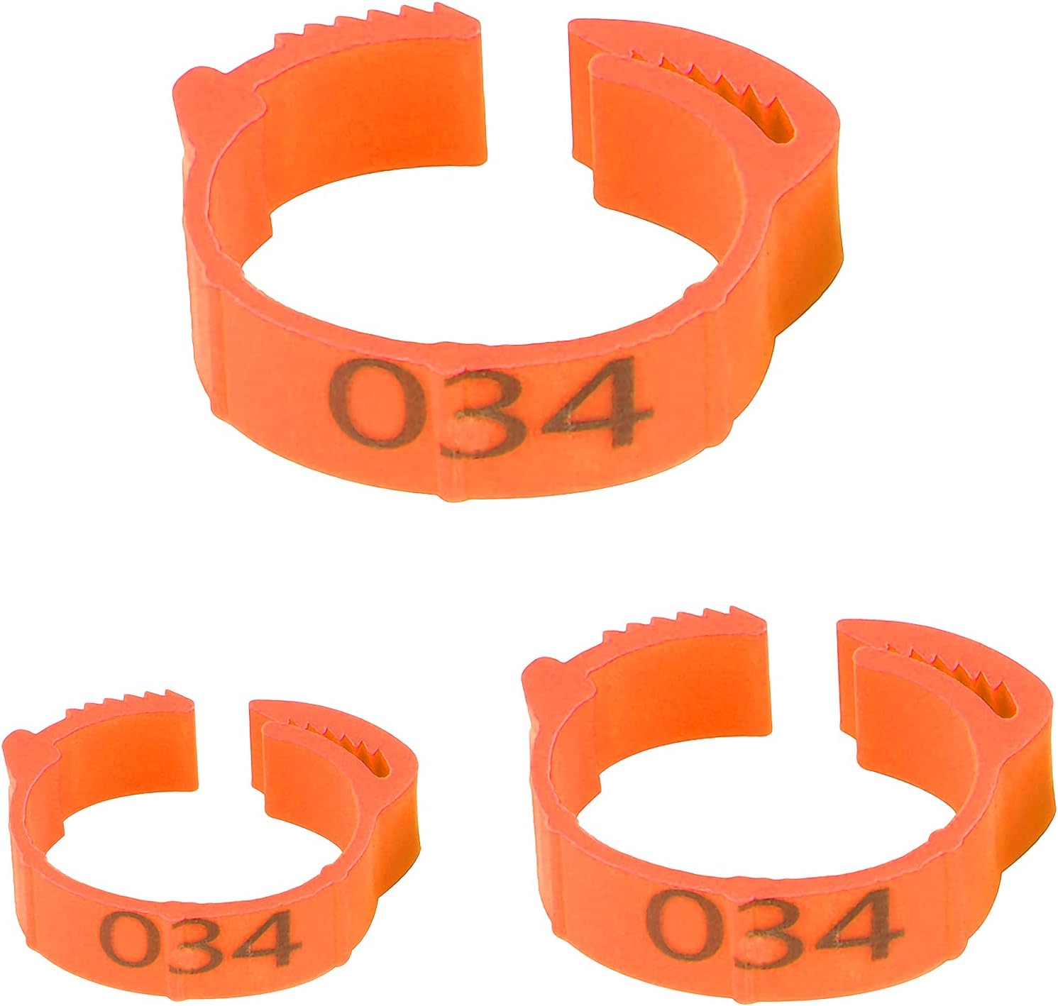 1-100 Numbers Poultry Chicken Leg Bands Clip-on Bird Adjustable Foot Label Rings for Pigeon Chicks Bantam Duck Goose