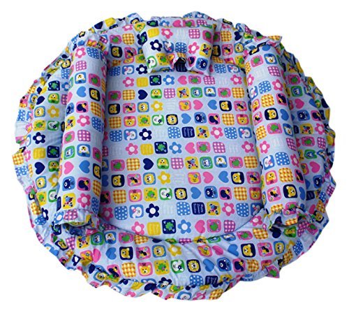 Amardeep Baby Mattress Round Blue 0-6 Months 95cms