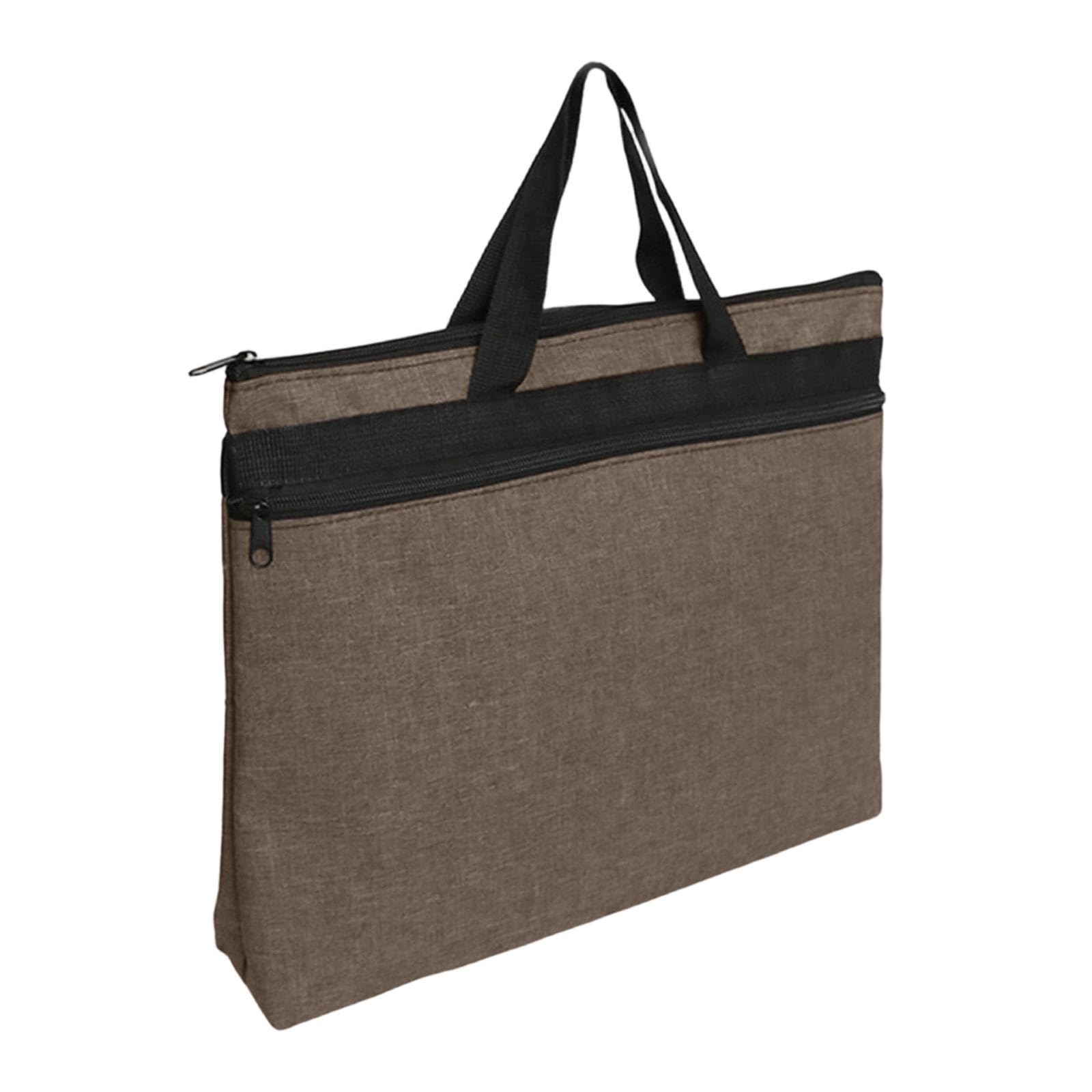ZOOMELLA Business Briefcase Paper Files Storage Bag for Outdoor Meeting Business Trip Khaki 38X7X30Cm Crafts| Needlecrafts & Yarn| Crocheting & Knitting| Totes & Cases-image-12