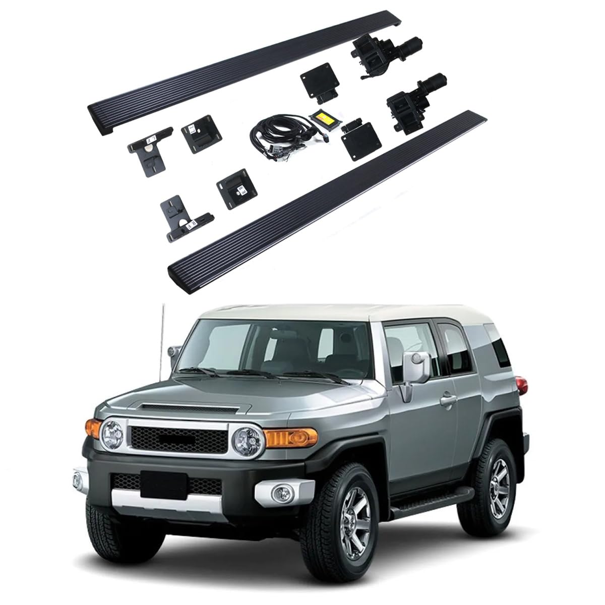Electric Power Running Boards Automatic LED Side Steps Retractable Foot Bar Fit for FJ Cruiser