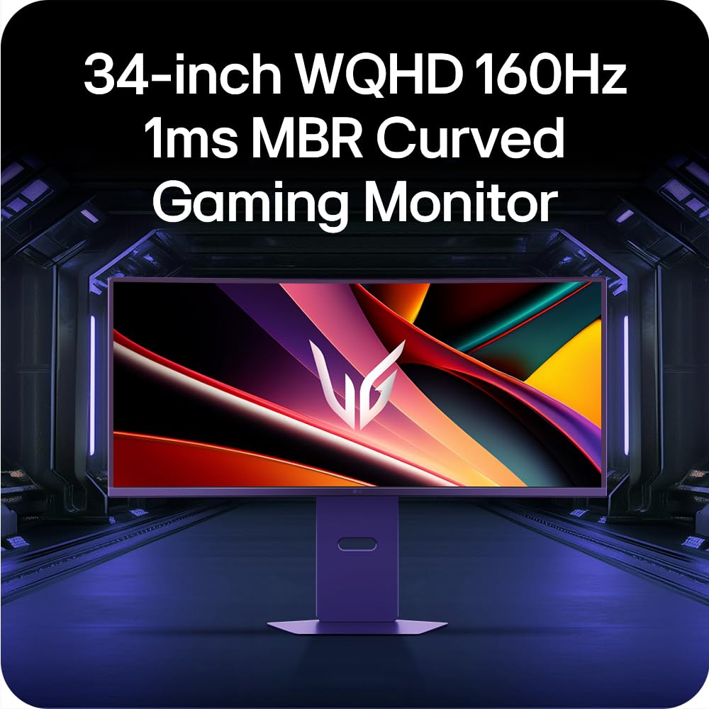 LG 34G600A-B Monitor PC 86,4 cm [34] 3440 x 1440 Pixel Wide Quad HD LCD Nero (34IN ULTRAGEAR WQHD VA CURVED - 3440X1440 21:9 4000:1 300CD/M2 H)