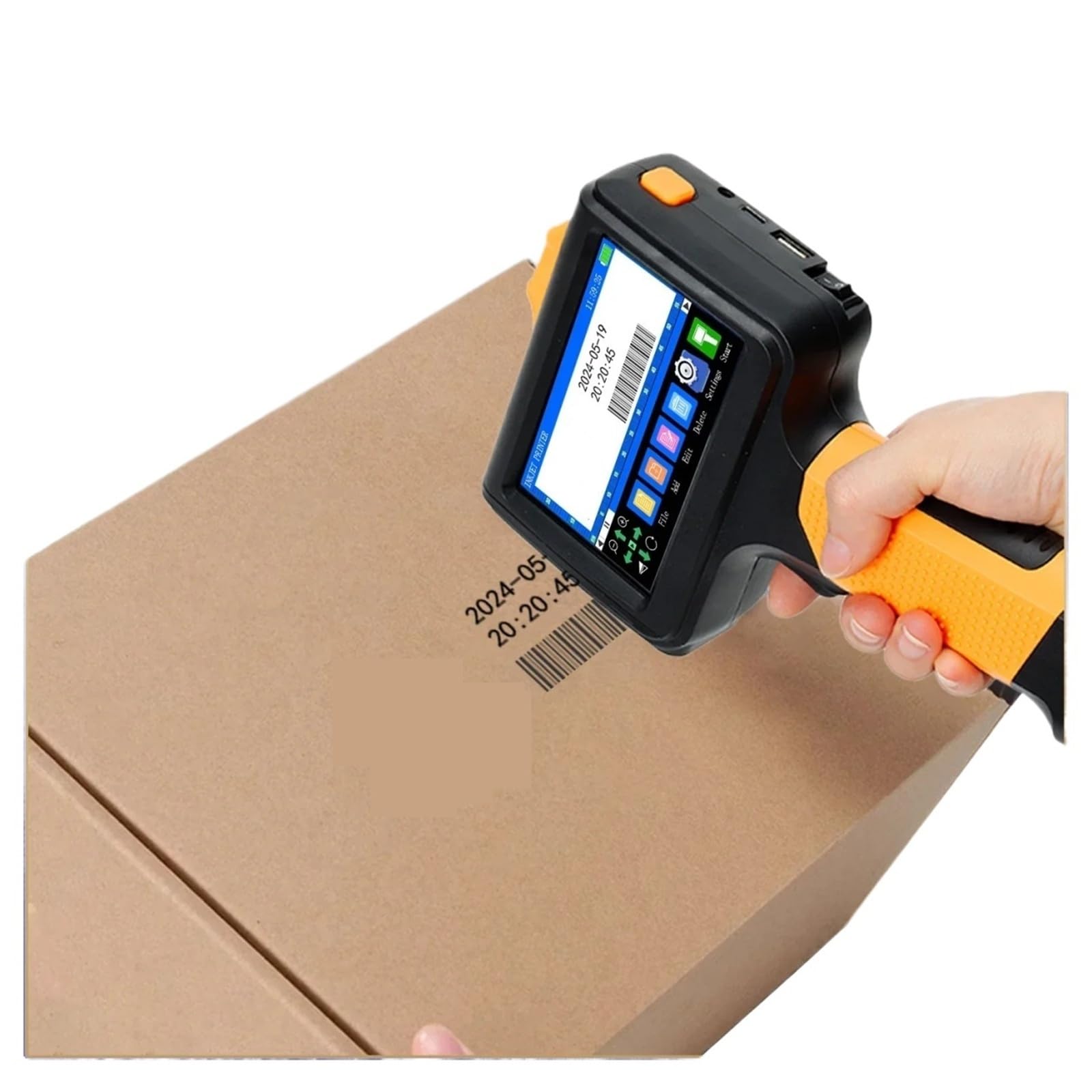 E12.7mm Portable Handheld Thermal Inkjet Printer for Expire Date Counter QR Barcode Logo(with Black Ink*1,US)
