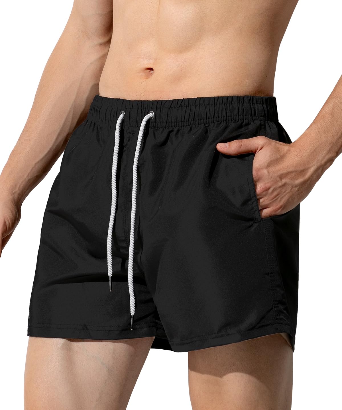 Arjen Kroos Badeshorts Herren Schnelltrocknend Badehose Männer Atmungsaktiv Strandshorts mit Mesh-Futter, Taschen und Tunnelzug für Pool, Strand, Sport