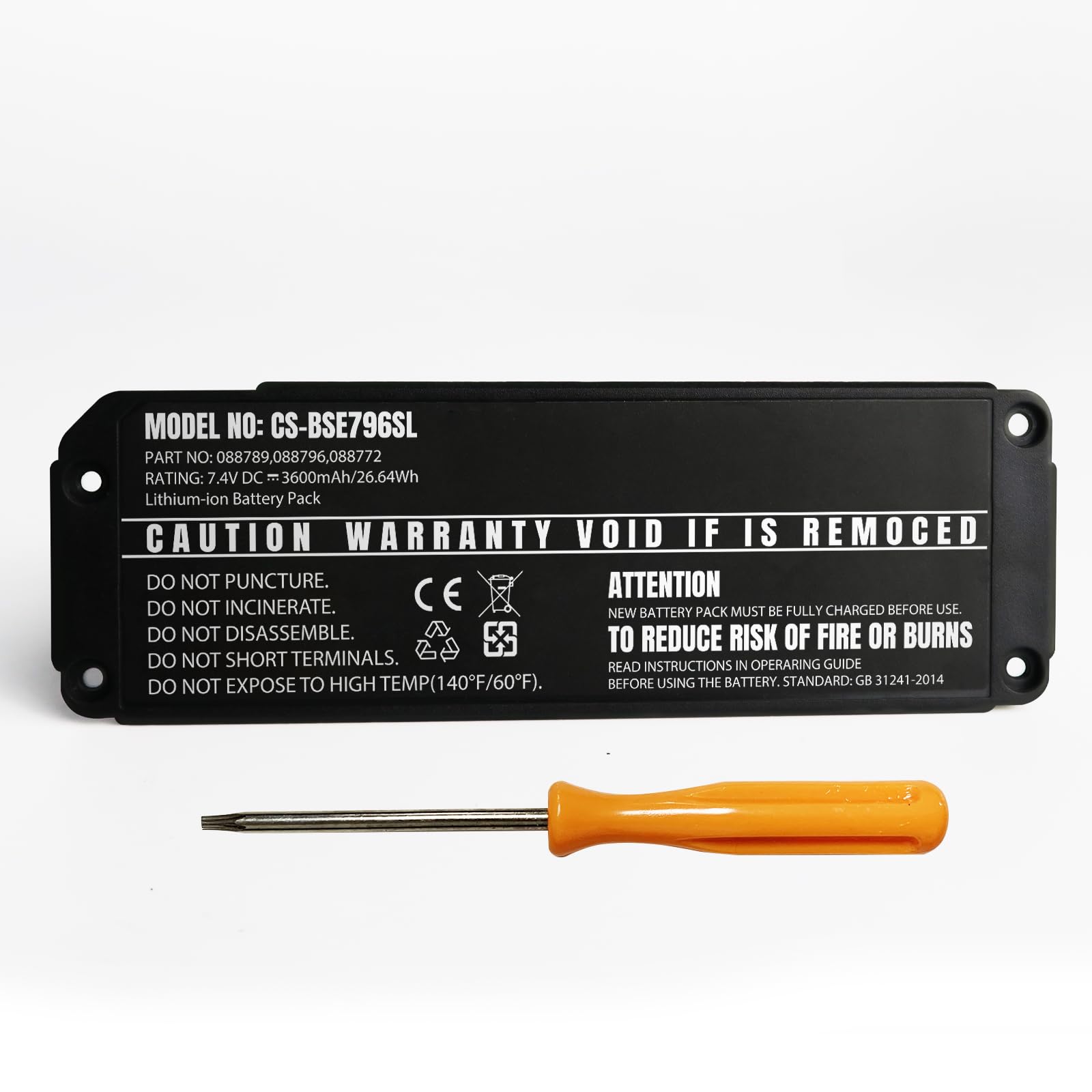 HamnaKhu 3600mAh 7.4V Replacement Battery for Bose SoundLink Mini II/2 Speaker，Compatible with Part Numbers 088772, 088789, 088796