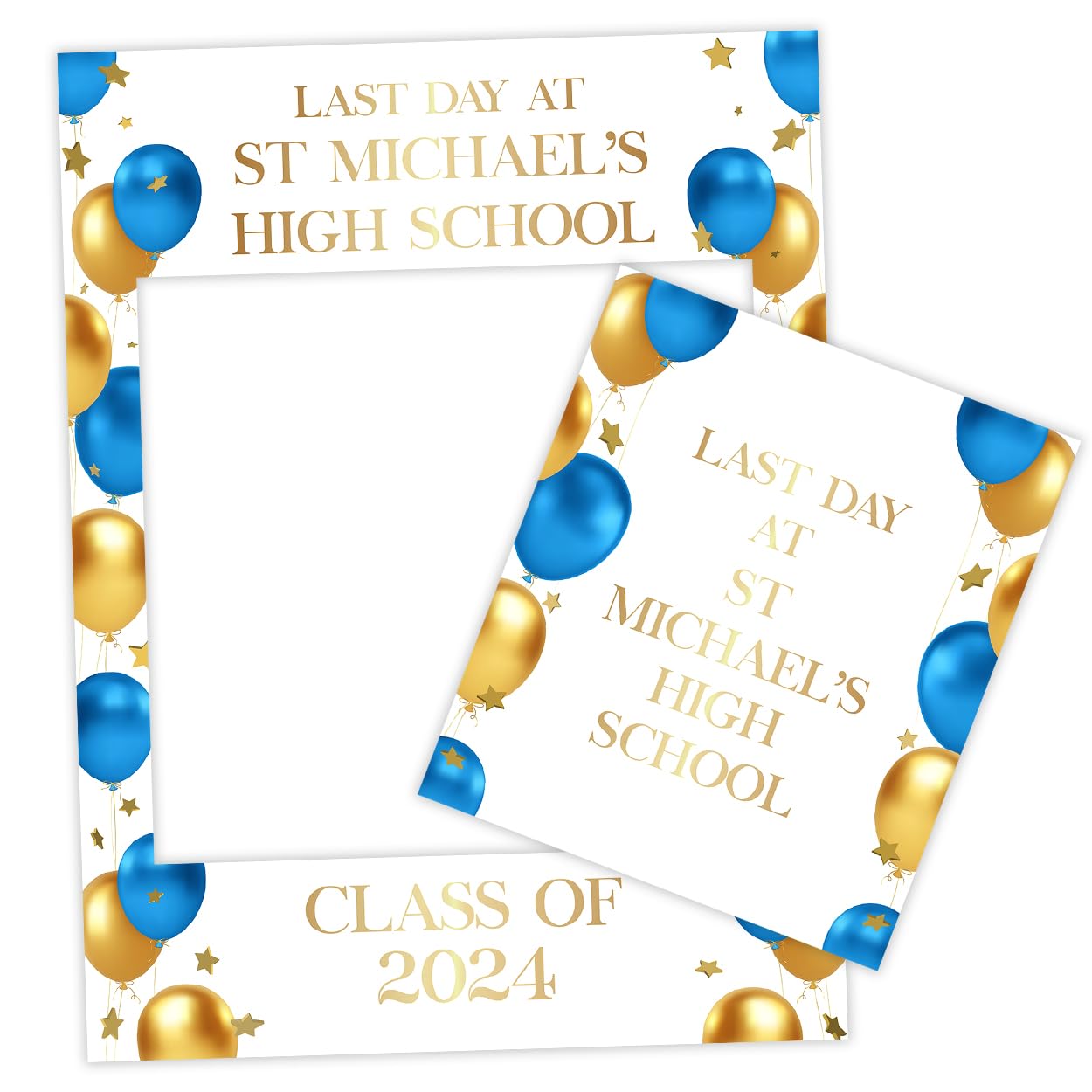 School Selfie Frames for Graduation School Leavers Welcome New Pupils Proms Parties (Frame 33)