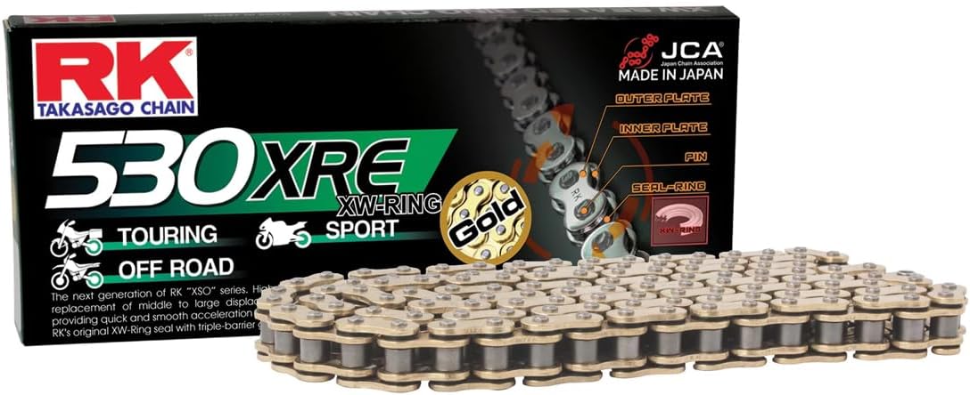 GB530XRE-130 Gold 130 Link XW-Ring Chain with Connecting Link