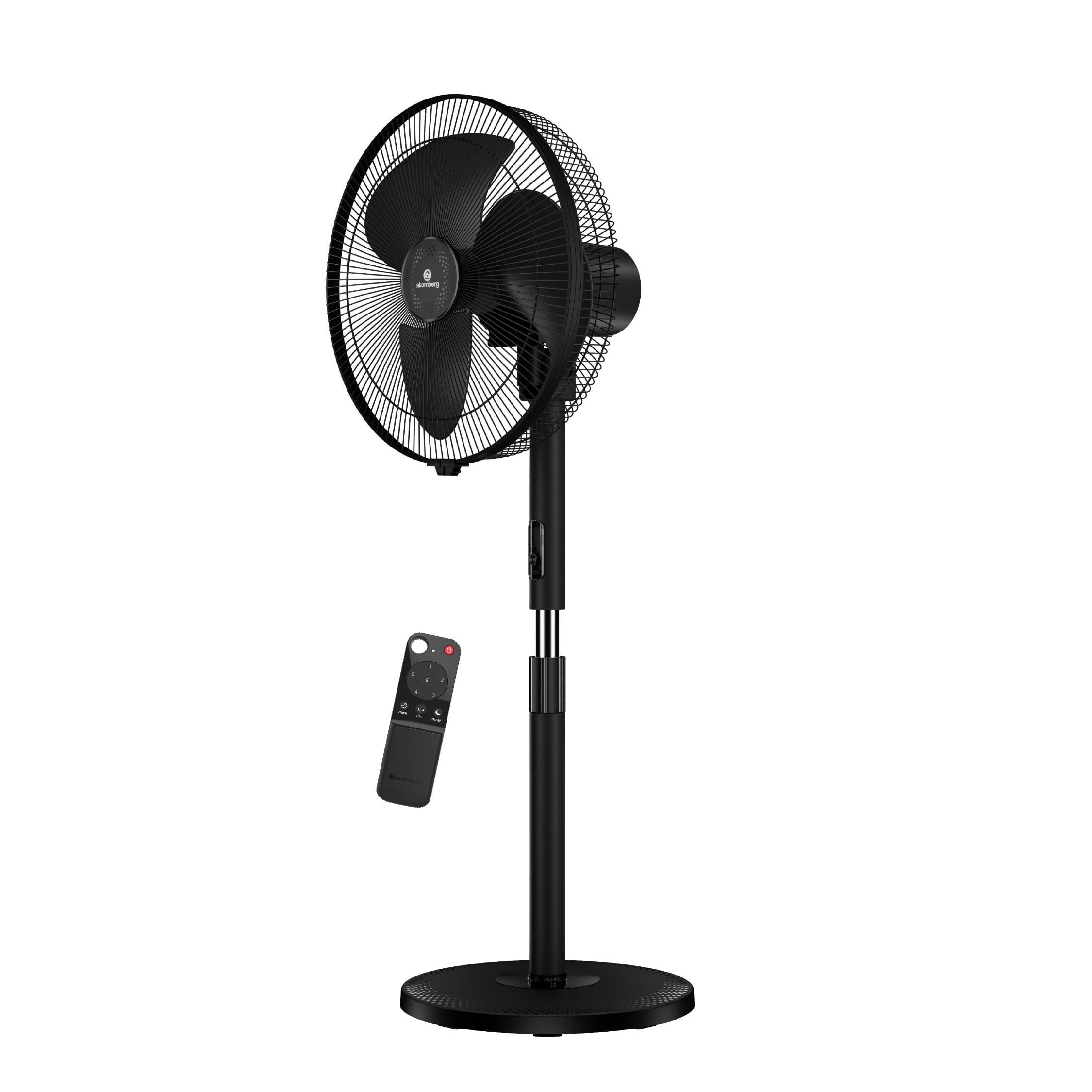 atomberg SilenceAire Hi-Speed | Newly Launched | 400mm BLDC Pedestal Fan | 5-star rated| Home & Office | Silent Stand Fan | 60W | Remote | Height Adjustable | 2 Years Warranty (Midnight Black) discount deal