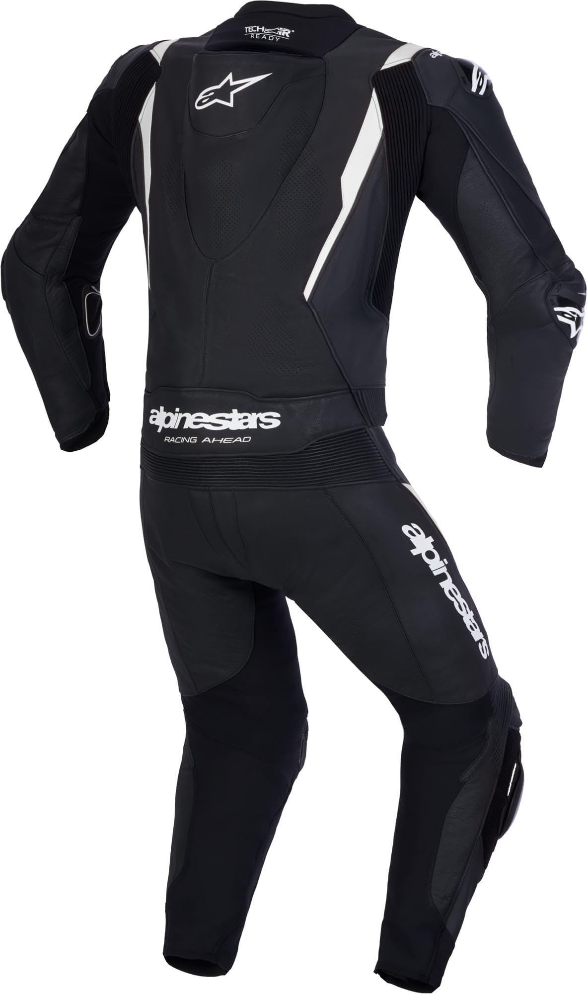 Alpinestars Missile V3 Tuta in pelle da motociclista a due pezzi, nero/bianco, 52