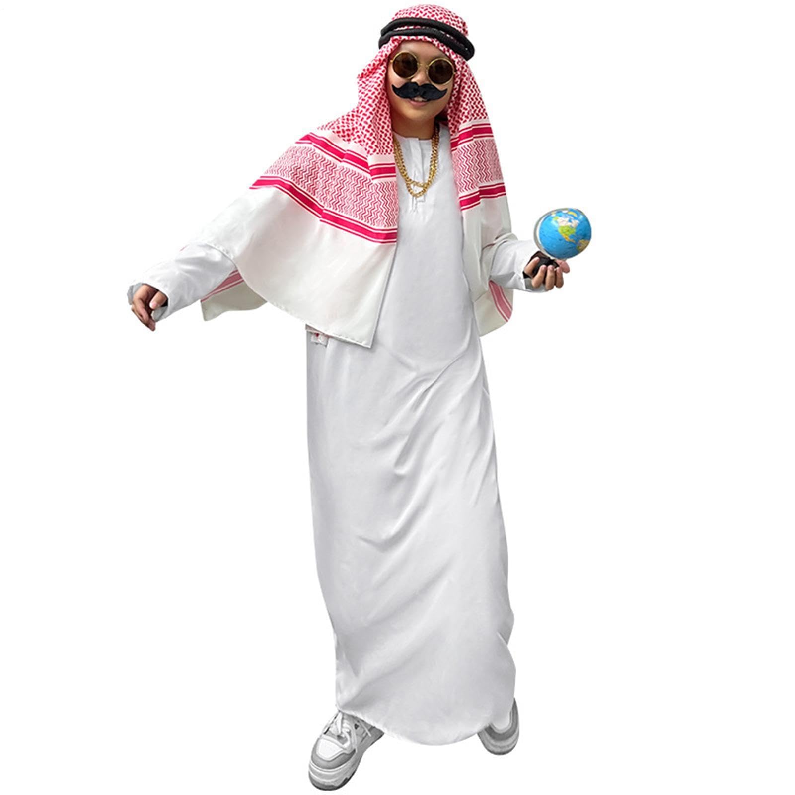 Arabskie kostiumy na Halloween Halloween chusta na głowę akcesoria do cosplay | Arabskie kostiumy szejk szlafrok na imprezy karnawał