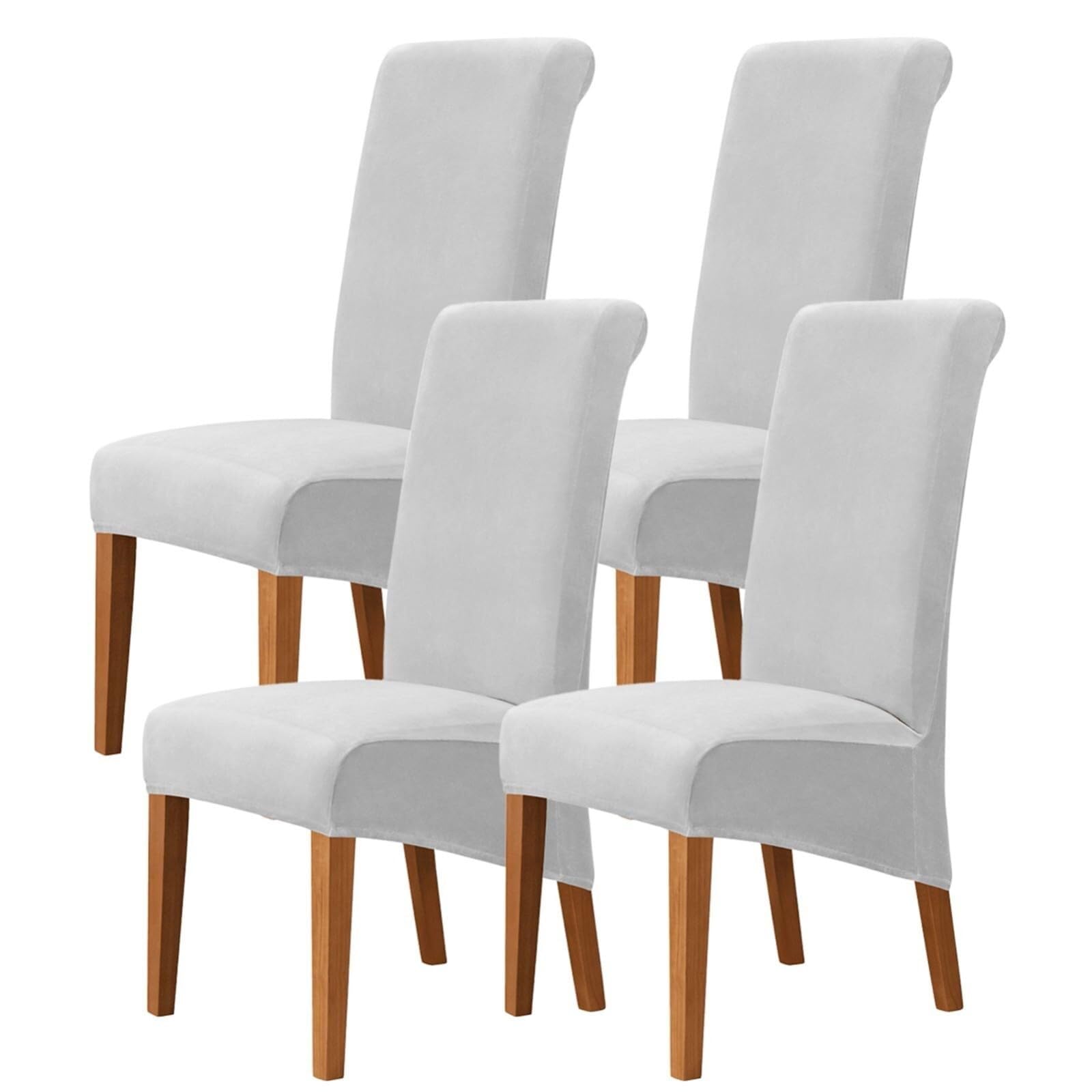 NMVAWIPT Stretch High-Back Dining Room Chair Covers, Removable Washable Furniture Protector For Restaurant Banquet(34#,4Pcs)
