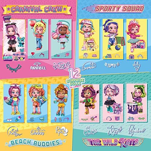 Sunday Funday KOOKYLOOS series  Surprise collectable dolls with fashion accessories, shoes, dresses and toys, with 3 funny expressions