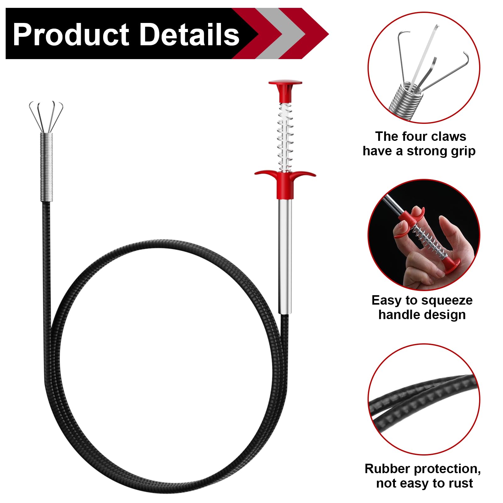 Pack of 2 Claw Grippers 200 cm / 90 cm, Flexible Claw Gripper 3