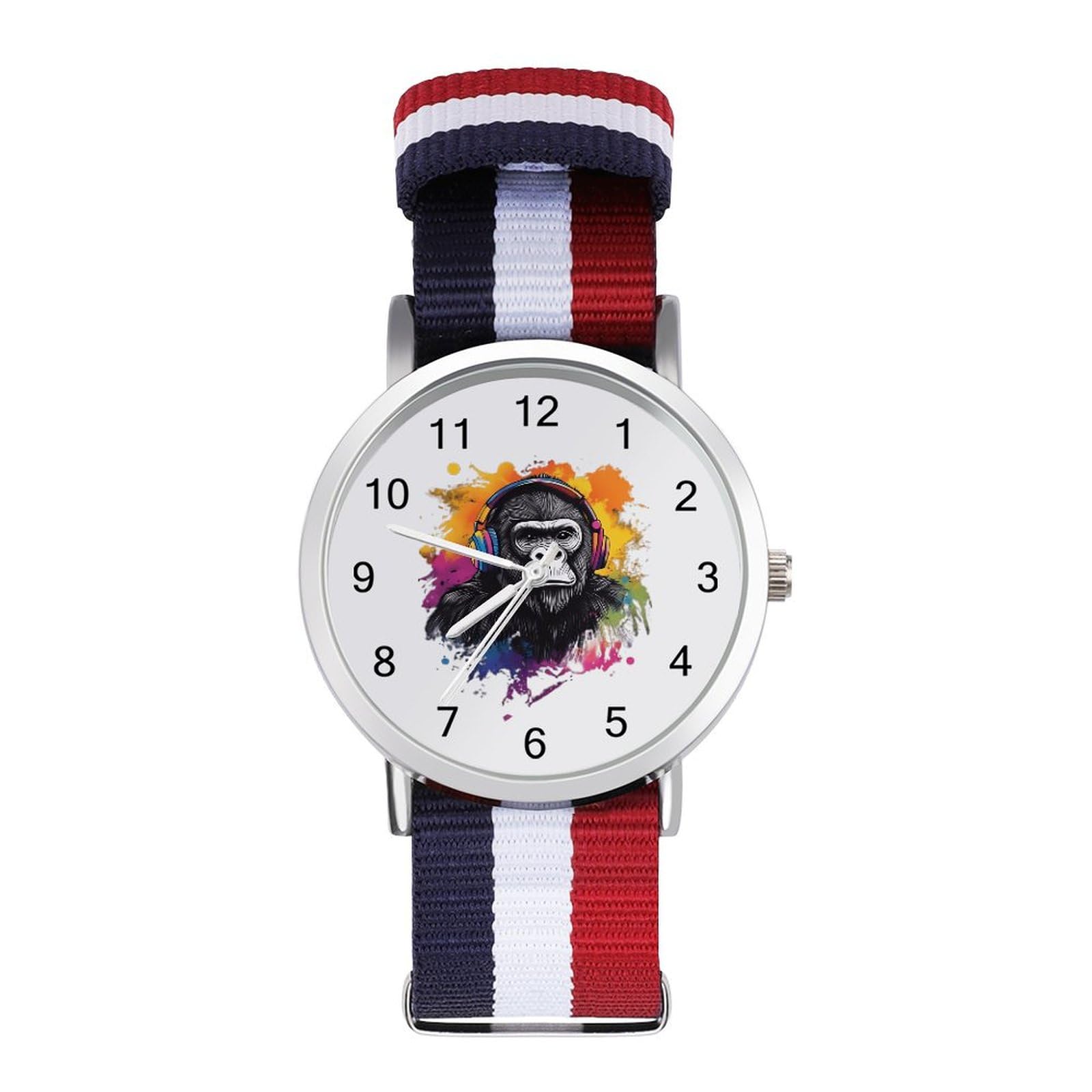 Colorful Gorilla Monkey Funny Wrist Watches for Men Women Fashion Graphic Watch for Work Workout