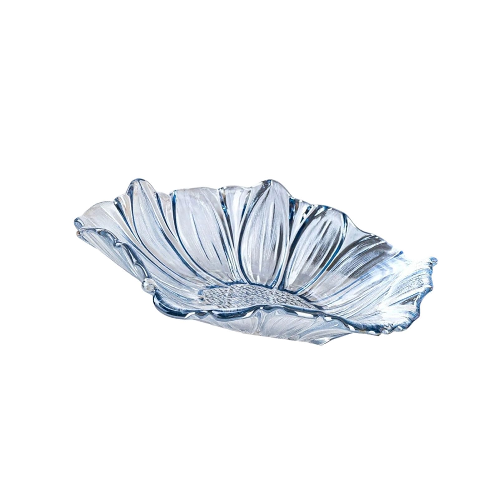Sunflowers Pattern Glass Serving Tray for Snacks Fruits Desserts Parties Home Tray