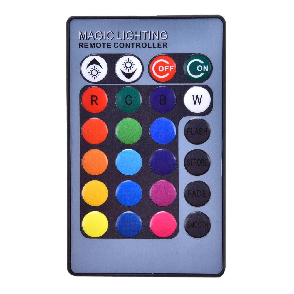 Garsent Luci a LED da Immersione, 12V 10W RGB LED IP65 Lampada da faretto per Acquario Impermeabile con Telecomando per Paesaggio, Piscina, Stagno, Acquario, ECC.(Argento)
