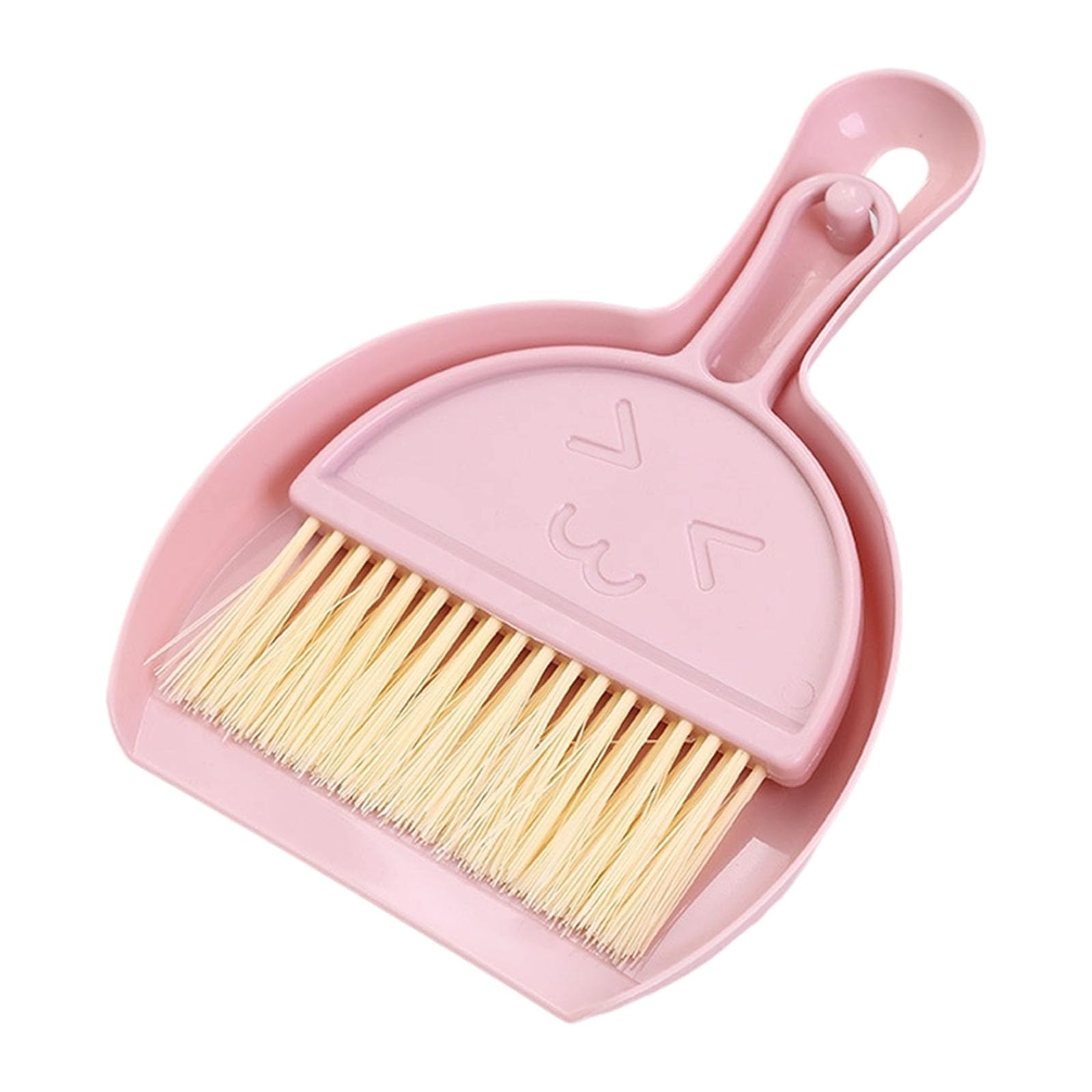 Guinea Pig Brush, Mini Sweeping Set for Small Animal Cages, Space-Saving Cleaning Accessories with Dust Scoop and Brush, Suitable for Hamsters, Guinea Pigs, Chinchillas with Hanging Hole (#A-02)