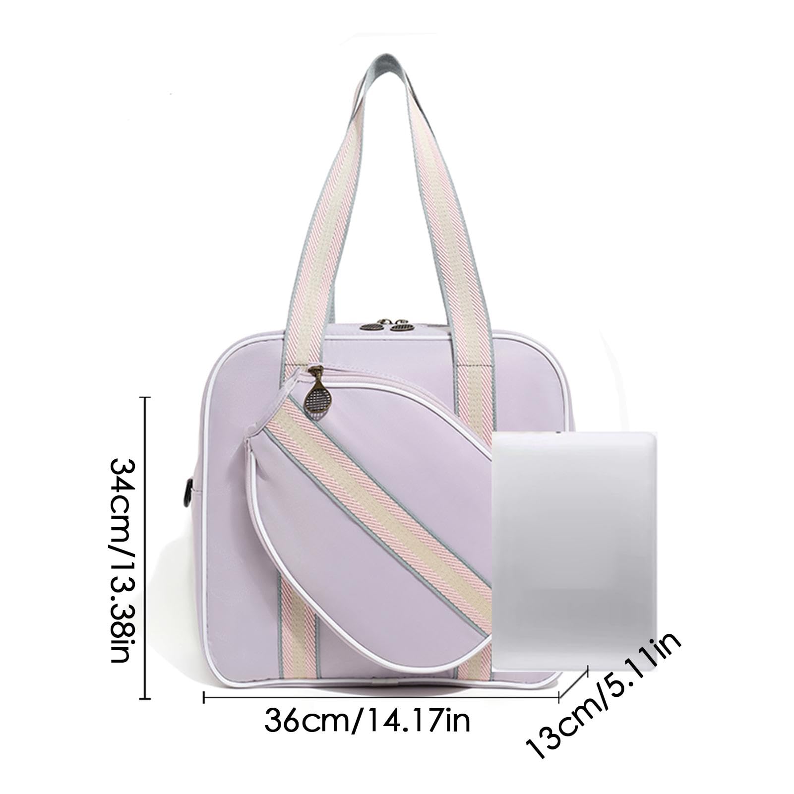 Generisch Borsa a tracolla da tennis, borsa a tracolla da tennis, borsa per racchette da badminton, grande borsa per attrezzatura da tennis, borsa impermeabile con tracolla, elegante per uomo e donna
