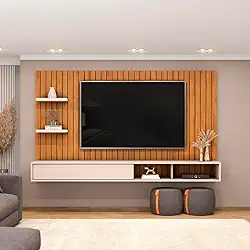 Painel para Tv até 60 Polegadas 1 Porta Dj Móveis Friz Freijó Off White