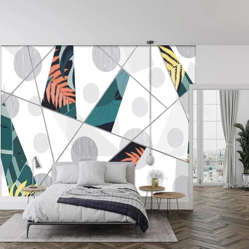 Papier peint mural 3D graphique imperméable en PVC adhésif pour maison
