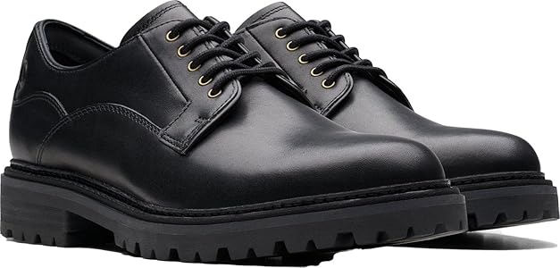 Amazon.com | Clarks Men's Clarkridge Lo Oxford, Black Leather, 7