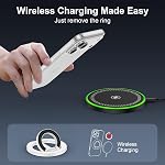 Phone Ring Holder for Magsafe Phone Grip, Magnetic Cellphone Grip Finger Ring iPhone Kickstand Ring Stand for iPhone 17 16 15 14 Air for Mag Safe Accessories Mag Car Mounts, White